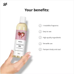 Satisfyer - flavoured massage oil - strawberry (250 ml)