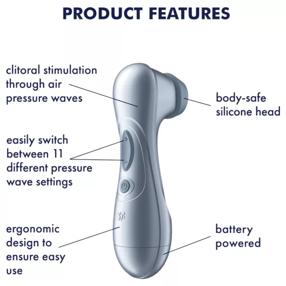 Satisfyer Pro2 Gen2 - Air Pulse Clitoral Stimulator (Blue)
