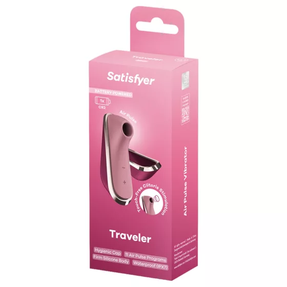 Satisfyer Traveler - air‑pulse clitoral stimulator, battery‑powered (pink)