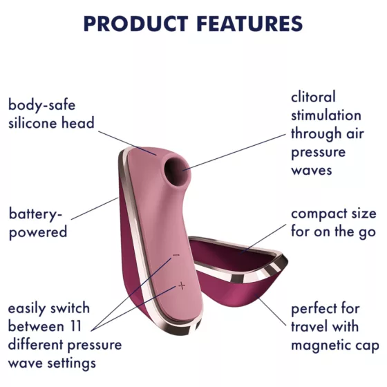 Satisfyer Traveler - air‑pulse clitoral stimulator, battery‑powered (pink)