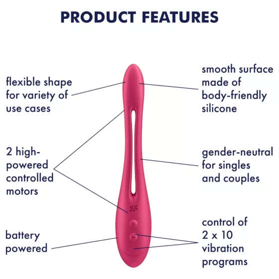 Satisfyer Elastic Game - Flexible Couples Vibrator (Pink)