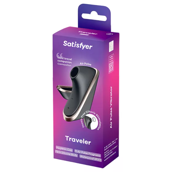 Satisfyer Traveler - Air-Pulse Clitoral Stimulator, Rechargeable (Black)