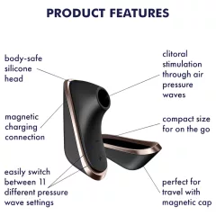   Satisfyer Traveler - Air-Pulse Clitoral Stimulator, Rechargeable (Black)
