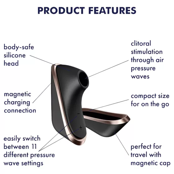 Satisfyer Traveler - Air-Pulse Clitoral Stimulator, Rechargeable (Black)
