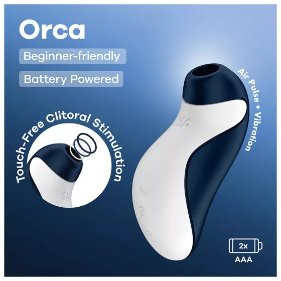 Satisfyer Orca - air-pulse and vibrating clitoral stimulator (blue)
