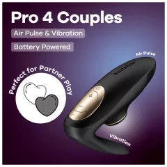 Satisfyer Pro 4 Couples - Air Pulse Dual Vibrator (Black)