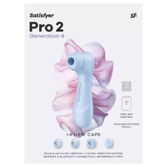 Satisfyer Pro 2 Gen4 - App-controlled air pulse clitoral stimulator (blue)