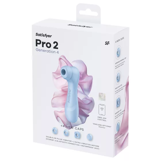 Satisfyer Pro 2 Gen4 - App-controlled air pulse clitoral stimulator (blue)