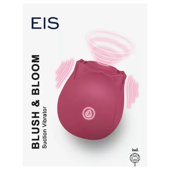 EIS Blush & Bloom - suction vibrating vibrator (red)