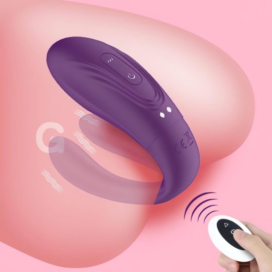 Mrow - Rechargeable, Waterproof 3-Motor Couples Vibrator (Purple)