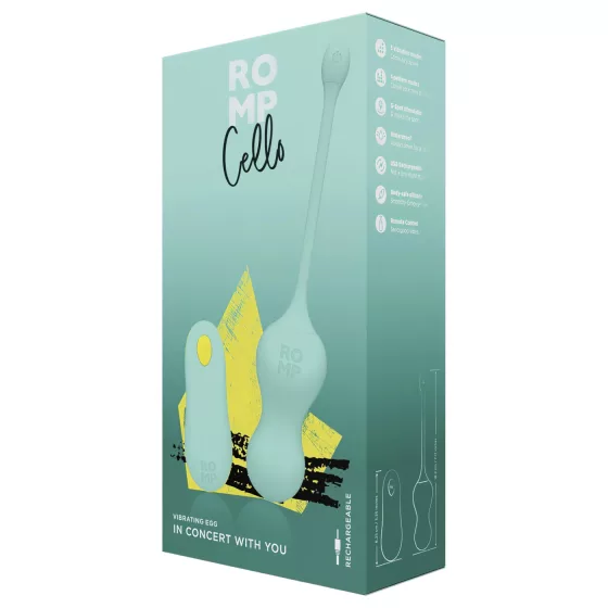 ROMP Cello - Vibrating Pleasure Balls with Remote (Green)