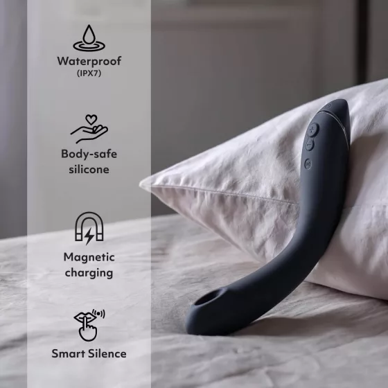 Womanizer OG - Rechargeable Airwave 2in1 Vibrator (Black)