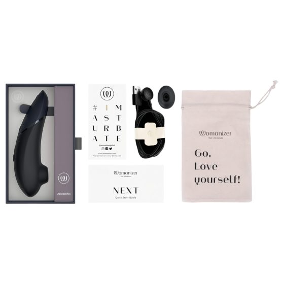 Womanizer Next - Rechargeable Air-Pulse Clitoral Stimulator (Black)
