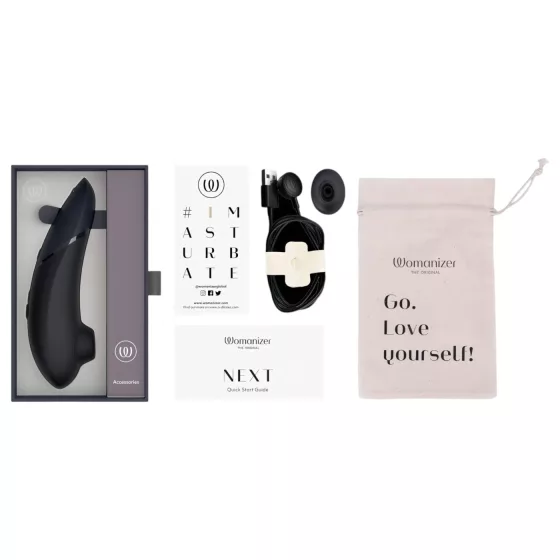 Womanizer Next - Rechargeable Air Wave Clitoral Stimulator (Black)