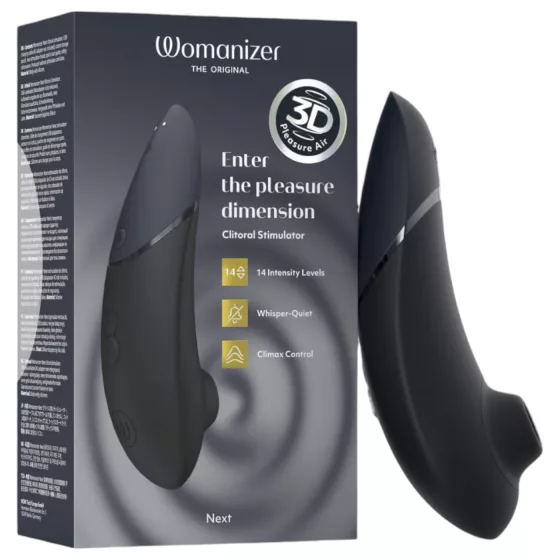 Womanizer Next - Rechargeable Air Wave Clitoral Stimulator (Black)