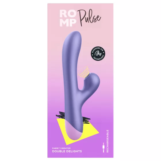 ROMP Pulse - G-Spot Vibrator with Airwave Clitoral Stimulator (Purple)