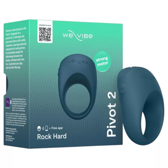 We-Vibe Pivot 2 - App-controlled vibrating penis ring for men (blue)