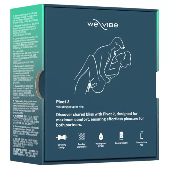 We-Vibe Pivot 2 - App-controlled vibrating penis ring for men (blue)