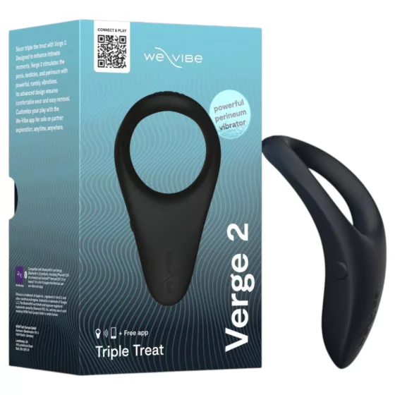 We-Vibe Verge 2 - App-controlled vibrating penis ring for men (black)