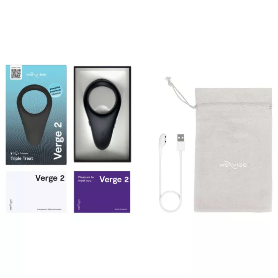 We-Vibe Verge 2 - App-controlled vibrating penis ring for men (black)