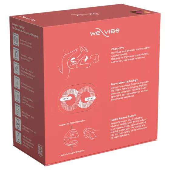 We-Vibe Chorus Pro - App- and remote-controlled couples vibrator (pink)