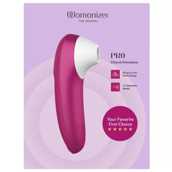 Womanizer Pro - air‑pulse clitoral stimulator (pink)