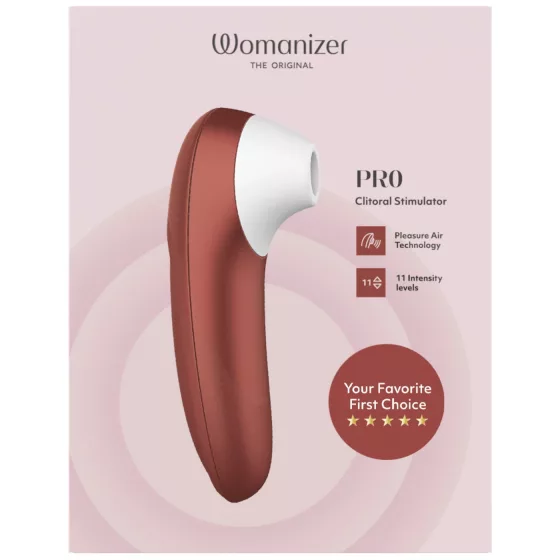 Womanizer Pro - air‑pulse clitoral stimulator (red)