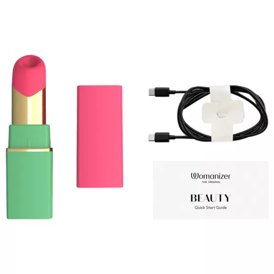 Womanizer Beauty - lipstick-shaped air-pressure clitoral stimulator (green)