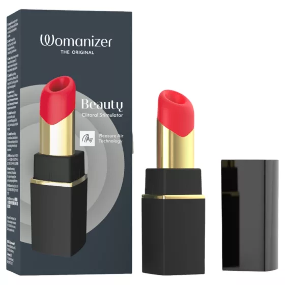 Womanizer Beauty - lipstick‑shaped air‑pulse clitoral stimulator (black)