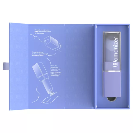 Womanizer Beauty - lipstick-shaped air‑pulse clitoral stimulator (purple)