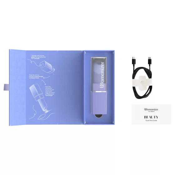 Womanizer Beauty - lipstick-shaped air‑pulse clitoral stimulator (purple)