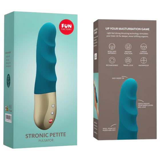 Fun Factory Stronic Petite - ribbed thrusting vibrator (green)