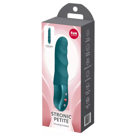 Fun Factory Stronic Petite - ribbed vibrator (teal)