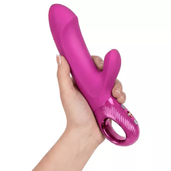 Fun Factory Bi Stronic Embrace - thrusting vibrator with clitoral arm (pink)