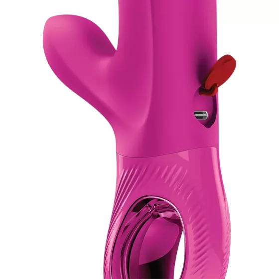 Fun Factory Bi Stronic Embrace - thrusting vibrator with clitoral arm (pink)
