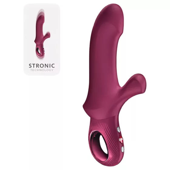 Fun Factory Bi Stronic Curve - thrusting vibrator with clitoral arm (red)