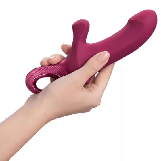 Fun Factory Bi Stronic Curve - thrusting vibrator with clitoral arm (red)