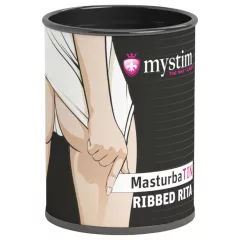 Mystim MasturbaTIN Ribbed Rita - Ribbed Masturbator (White)
