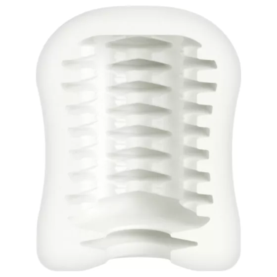 Mystim MasturbaTIN Ribbed Rita - Ribbed Masturbator (White)