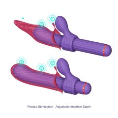 Magic Stick - Vibrator with Interchangeable Heads (Purple)