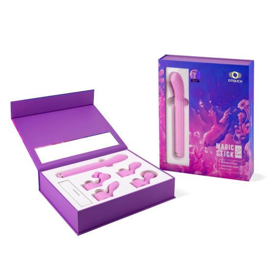 Magic Stick - Vibrator with Interchangeable Attachments (Pink)