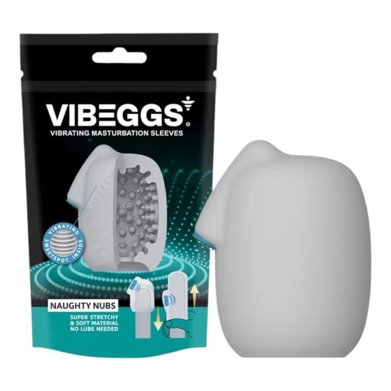VIBEGGS Naughty Nubs - Vibrating Egg Massager (White)