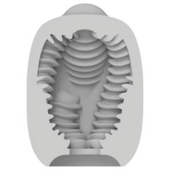 VIBEGGS Twisty Tongues - Vibrating Egg Masturbator (White)