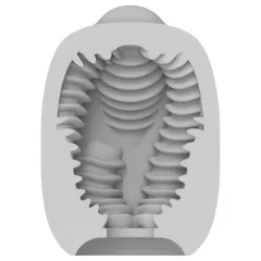 VIBEGGS Twisty Tongues - vibrating egg masturbator (white)