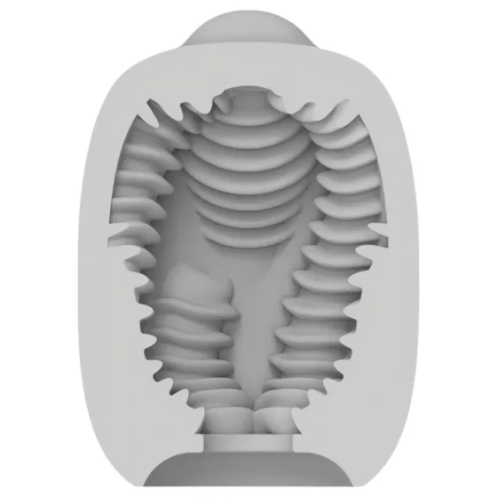 VIBEGGS Twisty Tongues - Vibrating Egg Masturbator (White)