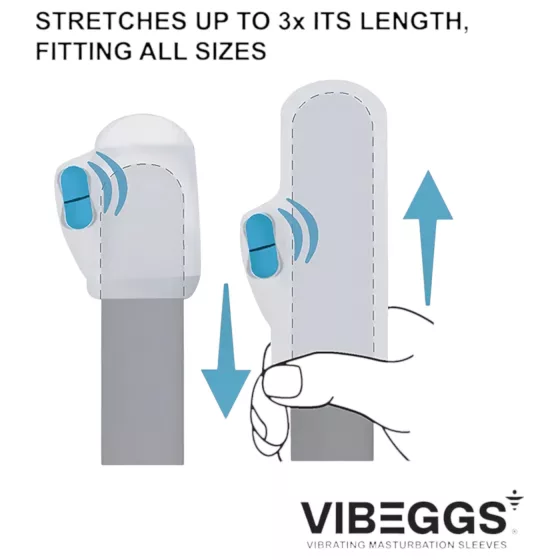 VIBEGGS Twisty Tongues - Vibrating Egg Masturbator (White)