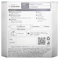 Sagami Original 0.02 - Condom - 55mm (1pc)
