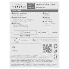 Sagami Original 0.02 L - Condoms - 58mm (3-pack)