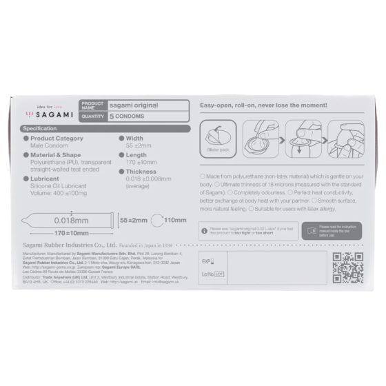 Sagami Original - condom - 55mm (5 pcs)