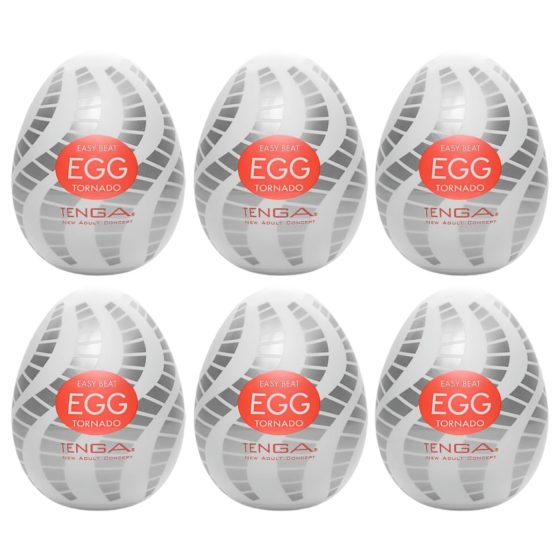 TENGA Egg Tornado - Pack of 6 Egg-Shaped Personal Massagers 